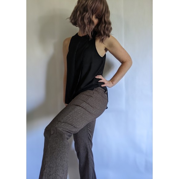 iZ Byer California: flared leg, mid-rise pants, sz 7. Brown twill work pants - Picture 12 of 15